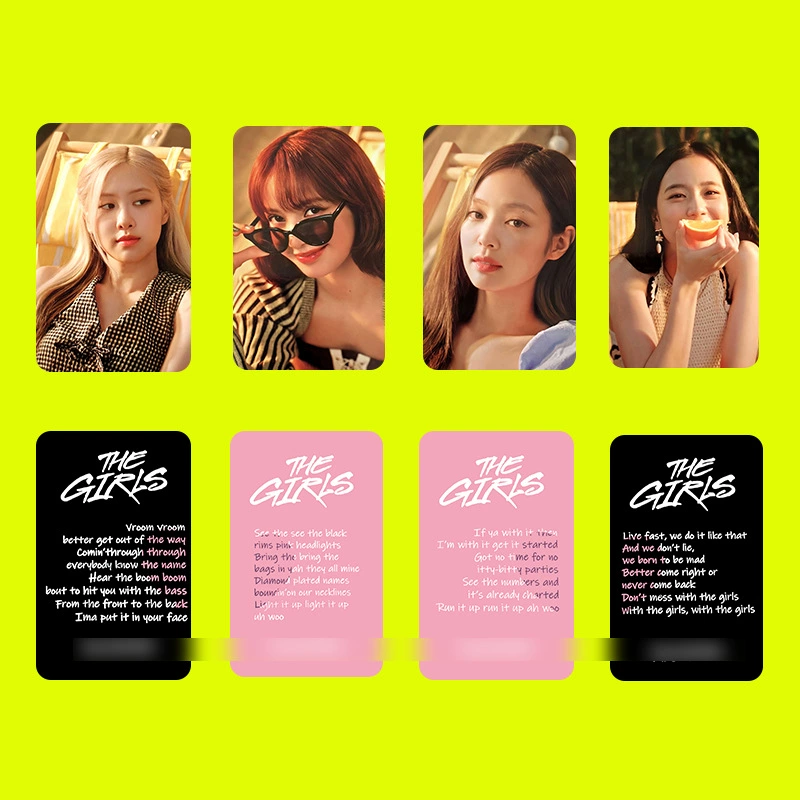Черный розовый Pink Ink BPTG The Girls K4 YG Карта Rose Park Caicai Jisoo Jin Zhixiu
