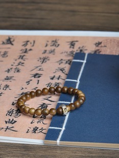 Original Authentic Twelve Zodiac Signs Patron Saint Agarwood Bracelet Ancient 925 Silver Fragrant Wood Buddha Bracelet for Men and Women