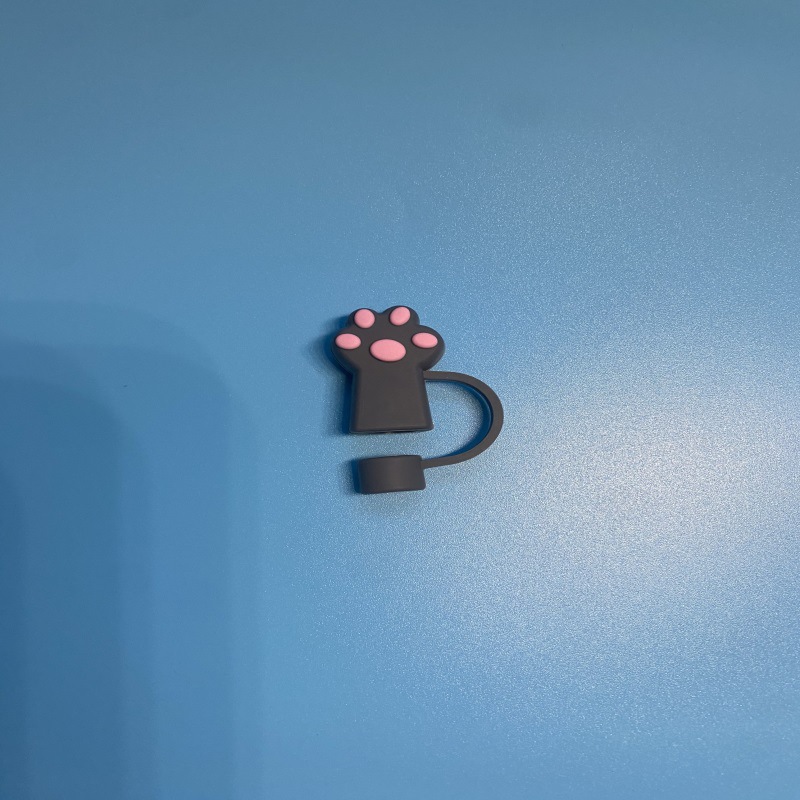 Cubierta de paja a prueba de polvo Enchufe de paja rojo neto transfronterizo linda chica tapa de paja de silicona cubierta de paja de té de leche de calidad alimentaria