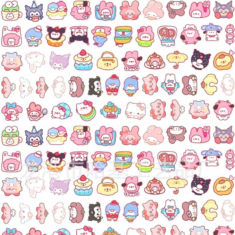 ディザトーン卸売り双透サンリオ200以上のかわいい一枚アクリル手作りdiy材料アニメシール|undefined