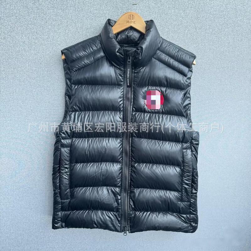 Cross-Border High-Quality 2025 Winter New Thickeneded Big Goose Men's down Cotton Vest Loose Warm Casual Vest