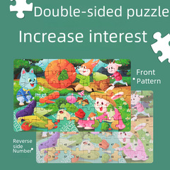 2023 New Children's Brain-Teasing Dual-Sided Fun Puzzle Hand-Eye Coordination Development Intelligence Toy Puzzle Manufacturer Wholesale