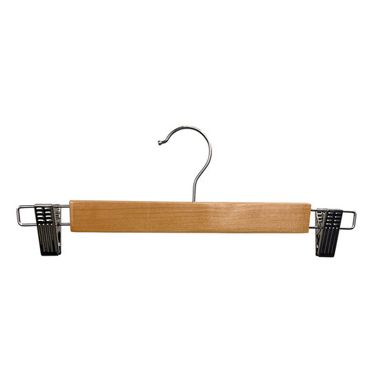 Until the end of the clean solid wood pants rack clip non-slip seamless clothing store household adult multifunctional pants hanger wholesale
