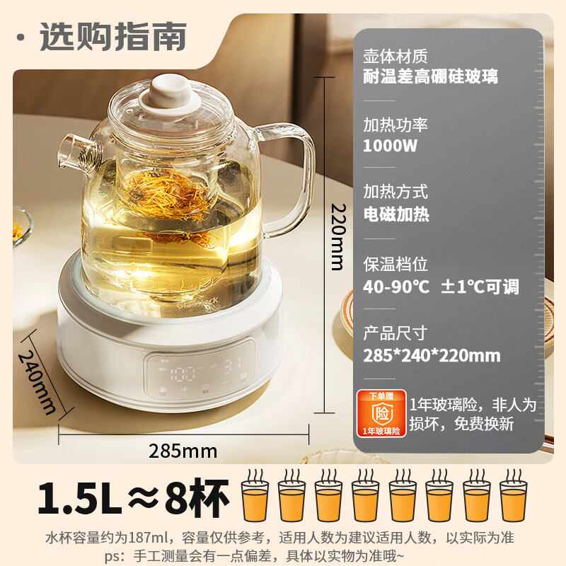 Household Multifunctional Electric Ceramic Stove Tea Stove Tea Maker Full Glass Zero Glue Base Double Layer Protection Constant Temperature Reservation Surround