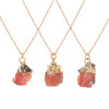 Multicoloured organic pendant, crystal necklace, natural ore, suitable for import