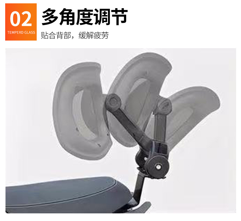 Suitable for Niu Nxt/Nxl/Nx Electric Scooters, the Rear Backrest Is Foldable and Includes a Breathable Lumbar Support