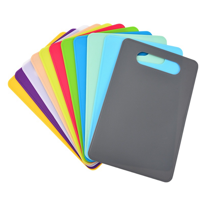 Fábrica al por mayor de plástico tabla de cortar cocina de doble cara tabla de cortar hogar cuadrado fruta tabla de cortar cocina gadget