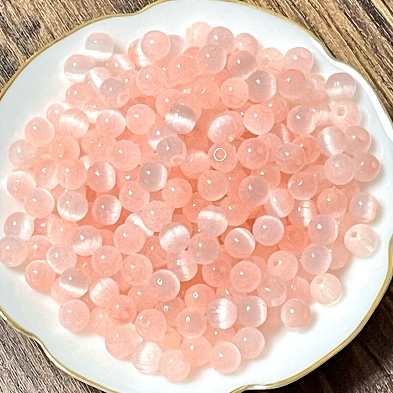 6mm超优猫眼米珠直孔圆珠玻璃珠子手工DIY串珠项链手链手机链散珠|undefined