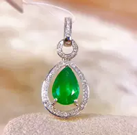 Производитель ювелирных изделий DIY 18K золото инкрустированные натуральный изумруд кулон основной камень: 1,45 карат
