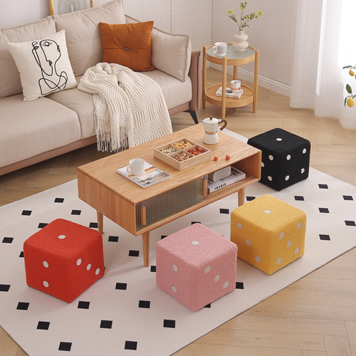 Indoor shoe-changing stool, living room home creative small stool, small apartment minimalist bedroom internet-famous children's dice stool wholesale