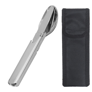 Stainless steel knife, fork and spoon Amazon cross-border supply outdoor tableware knife, fork and spoon three-in-one suit portable knife, fork and spoon