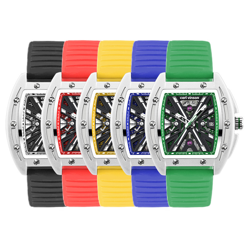 Men's Mechanical Watch Carl Vinson Waterproof Skeleton Automatic_voghion.com