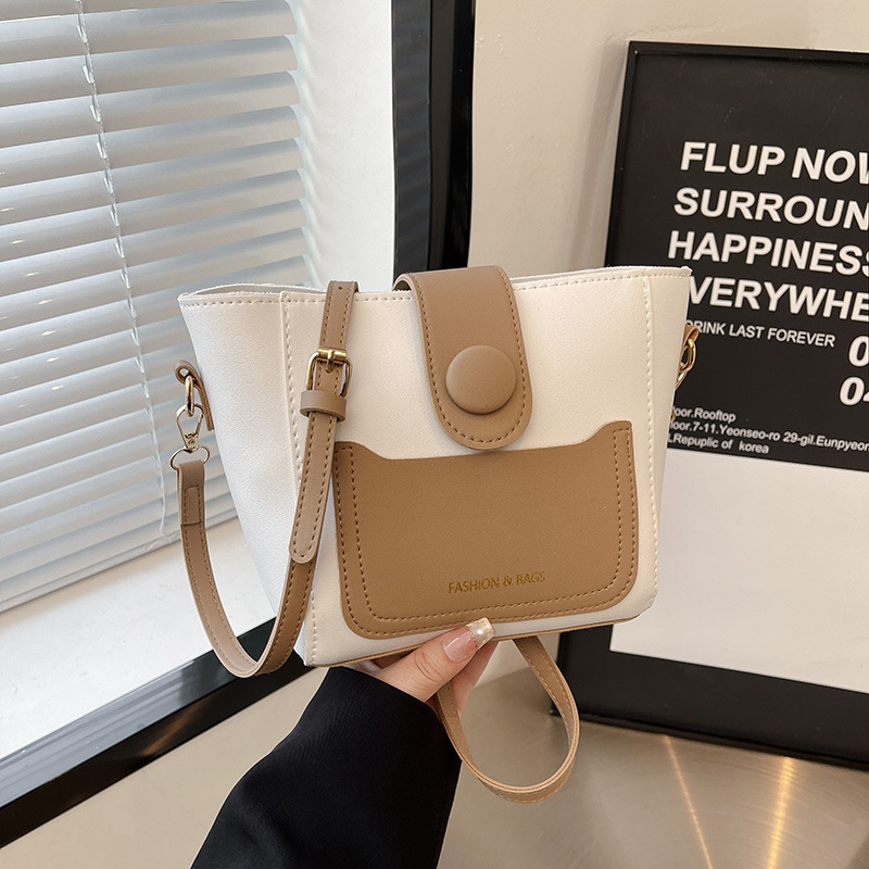 Cross-Border Popular Portable Bucket Bag for Women 2025 Autumn and Winter New Trendy Fashion Shoulder Bag Versatile Retro Crossbody Bag