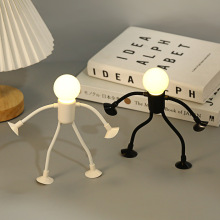 新款百变灯泡人LED小夜灯家居卧室桌面氛围灯活动礼品发光小摆件