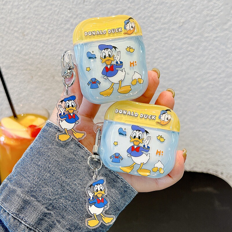 Cute Cartoon Donald Duck Suitable for Apple Airpods4 Headphone Shell Pro2 Second Generation 3 Protective Cover Anti-Fall Soft 1 Cute Cartoon Donald Duck Suitable for Apple Airpods4 Headphone Shell Pro2 Second Generation 3 Protective Cover Anti-Fall Soft 1