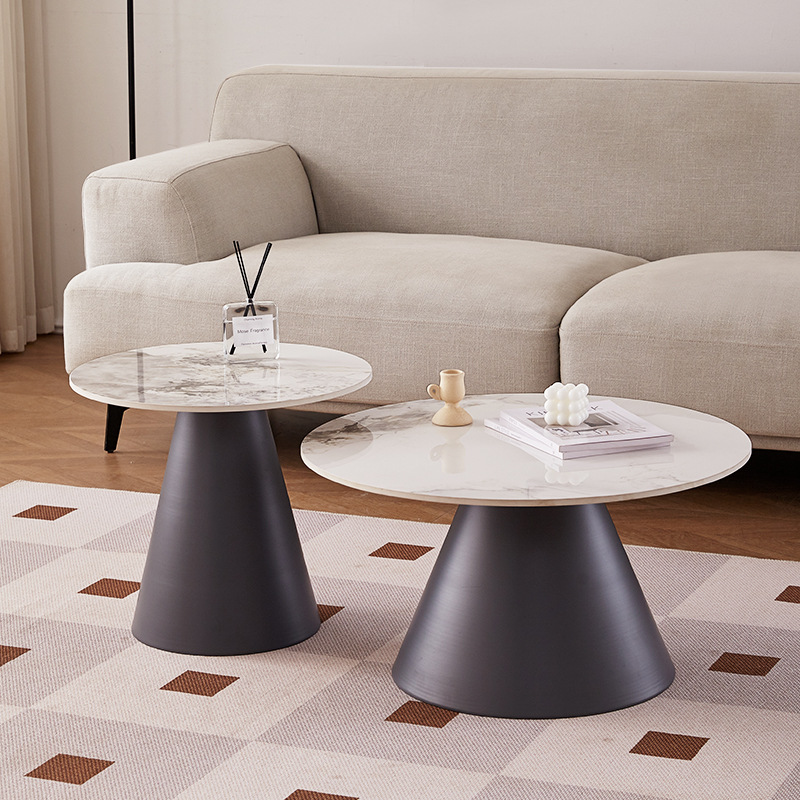 Luxury and simple modern coffee table set with round coffee table for living room at home 