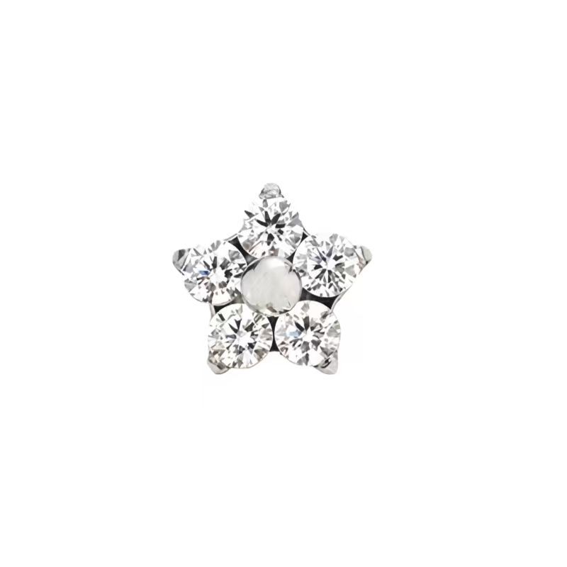Labret piercing jewelry detail image