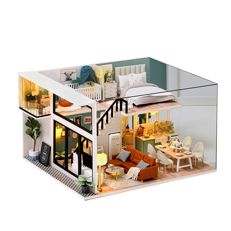 Comfortable hut, wooden constructor, handmade, DIY house, Birthday gift