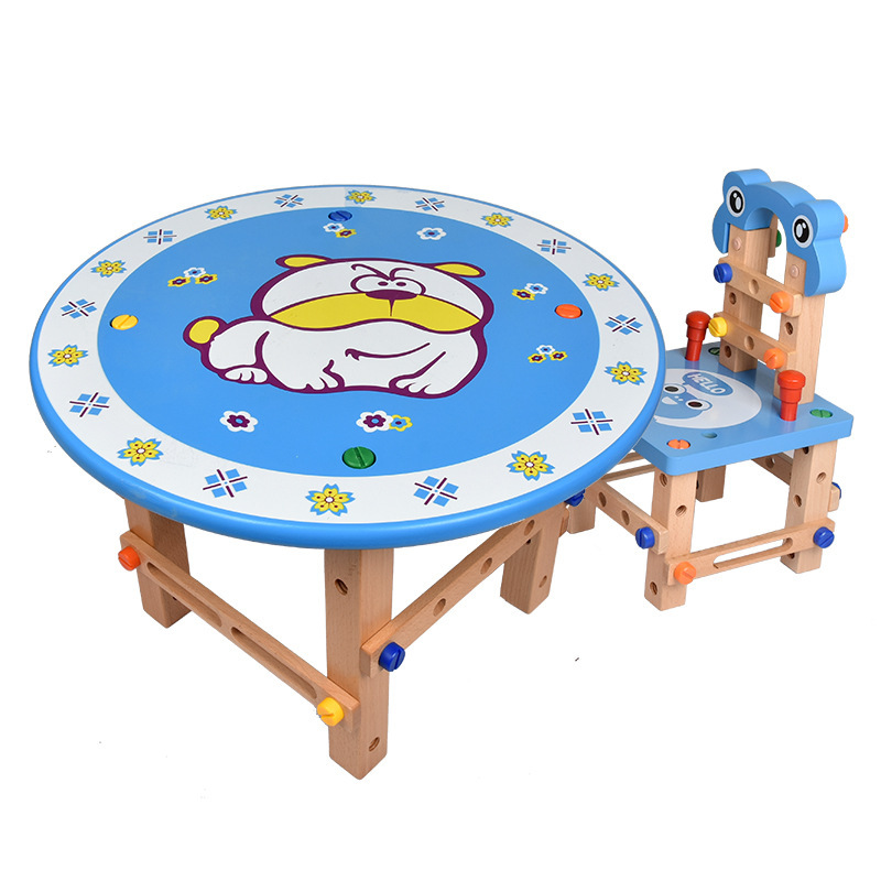 Transfronterizo Montessori Niños DIY Luban silla tuerca de desmontaje manual de montaje de la herramienta de montaje de juguetes educativos multifuncionales