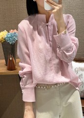 经典时髦治愈系四色纯羊毛上衣微宽松慵懒风 治愈系色衬衫72