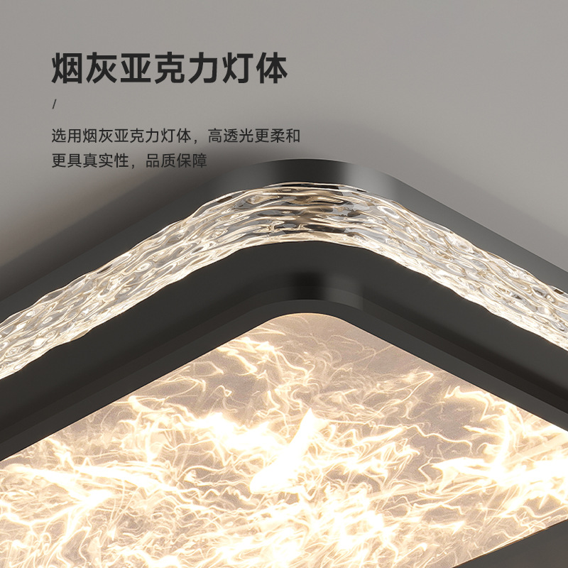 Lámpara de sala de estar Estilo italiano minimalista, ligero, lujo, sensación nórdica de alta gama, lámpara principal de sala de estar, lámpara de techo ultrafina, paquete de lámpara para toda la casa