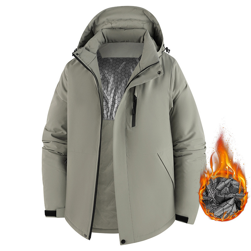 Outdoor Warm Graphene Cotton Jacket for Men 2025 New Autumn and Winter Waterproof and Windproof Removable Hood Jacket for Men and Women Outdoor Warm Graphene Cotton Jacket for Men 2025 New Autumn and Winter Waterproof and Windproof Removable Hood Jacket for Men and Women