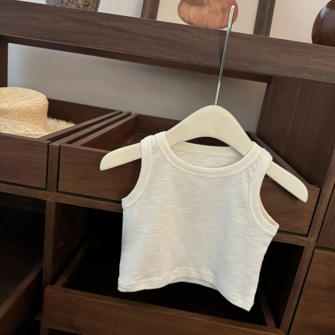 Qianqi niñas ropa infantil de mujeres Baoshan encaje suelto estilo extranjero pantalones de alta gama chaleco a cuadros