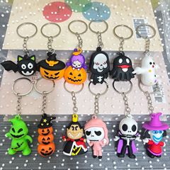Pvcキーホルダークロスボーダーハロウィーンキーホルダーカップルキーホルダーペンダントアクセサリーキーホルダーdiyアクセサリー