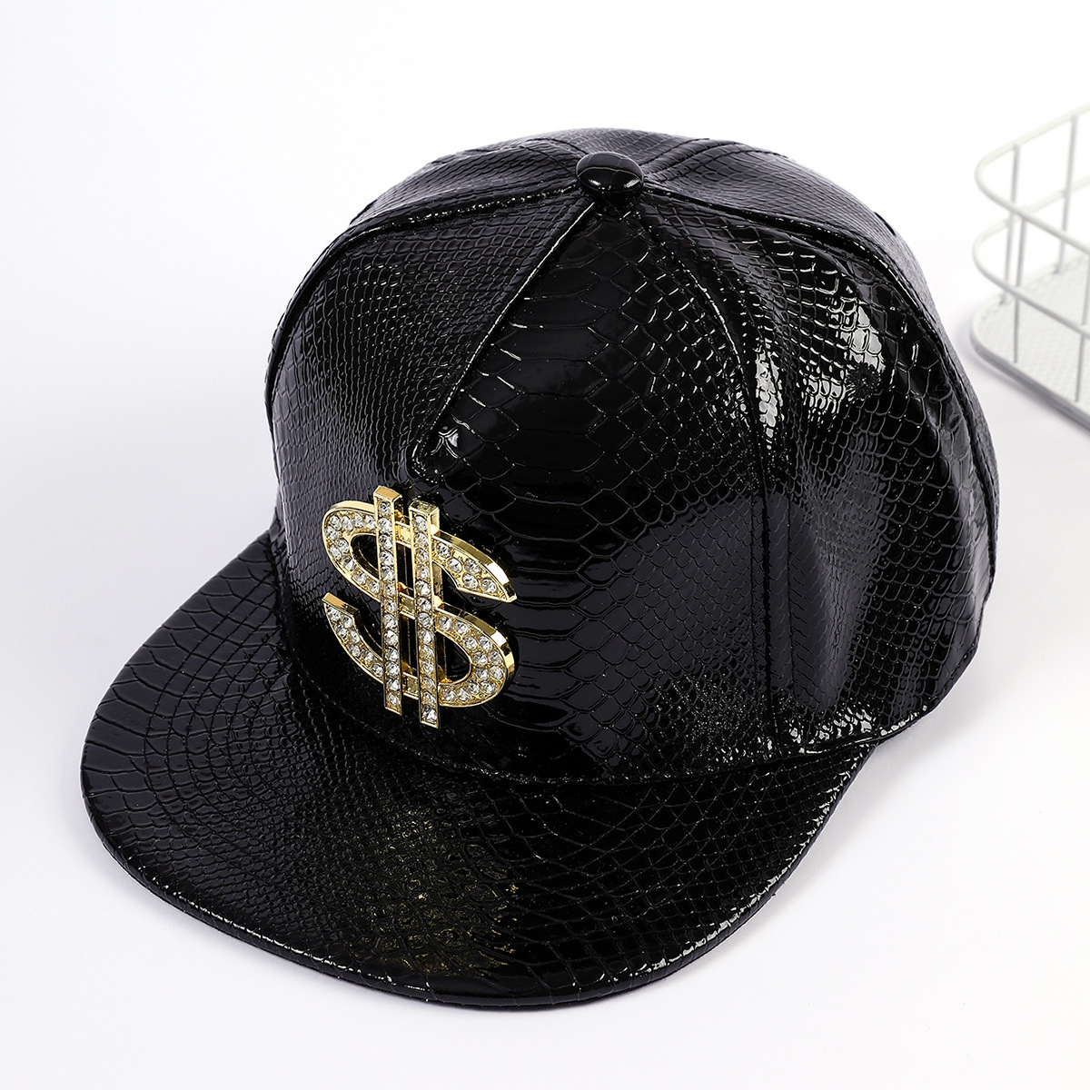 Sombrero de oro símbolo del dólar marca de moda coreana hip hop sombrero de ala plana sombrero para el sol gorra de béisbol