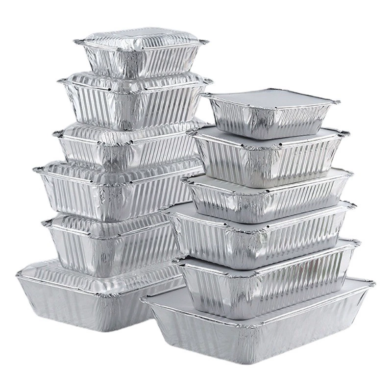Коробка из алюминиевой оловянной фольги Levos, прямоугольная коробка для завтрака из алюминиевой фольги, изолированный киоск для барбекю, устойчивая к высоким температурам упаковочная коробка, лоток оптом