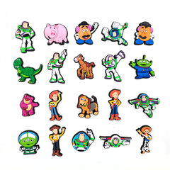 20 Cartoon Buzz Lightyear Crocs Shoes Flower Shoe Buckle Toy Story Shoes Decorative Buckle Soft Glue Removable