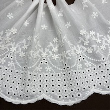 立体花朵桌布窗帘下摆棉布刺绣蕾丝 女装服饰花边辅料 白色宽27cm