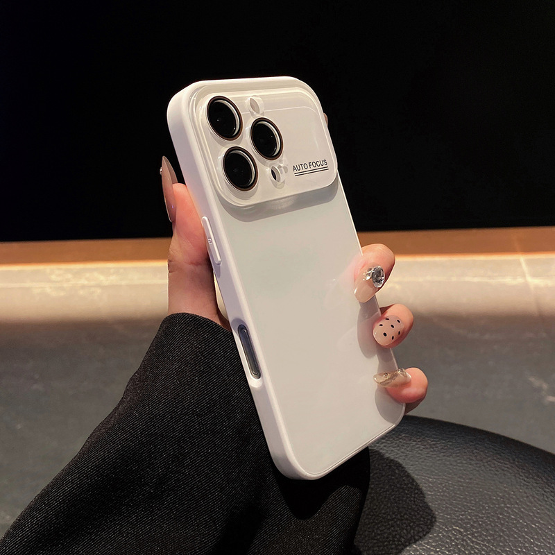 适用苹果17promax手机壳秒变大视窗冰感光面玻璃iPhone16保护套硬|undefined