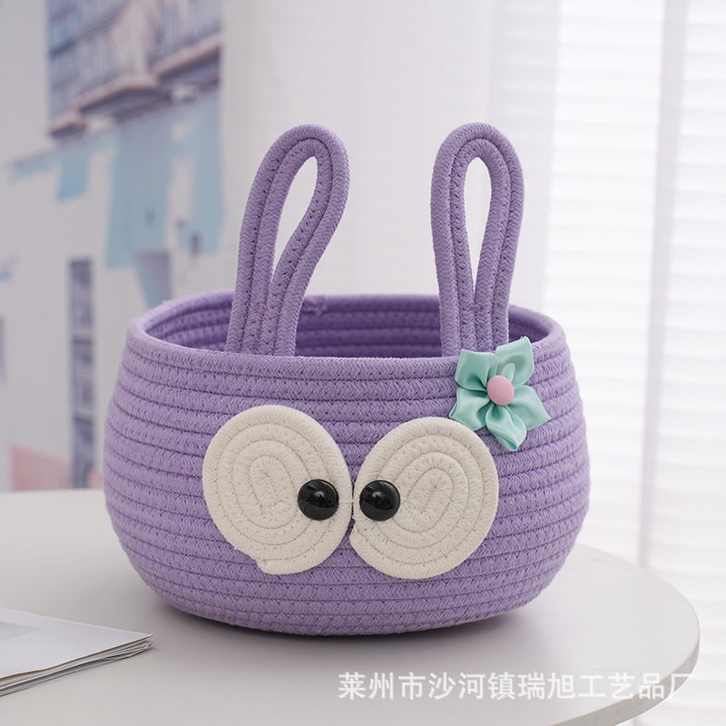 Cute purple table storage basket
