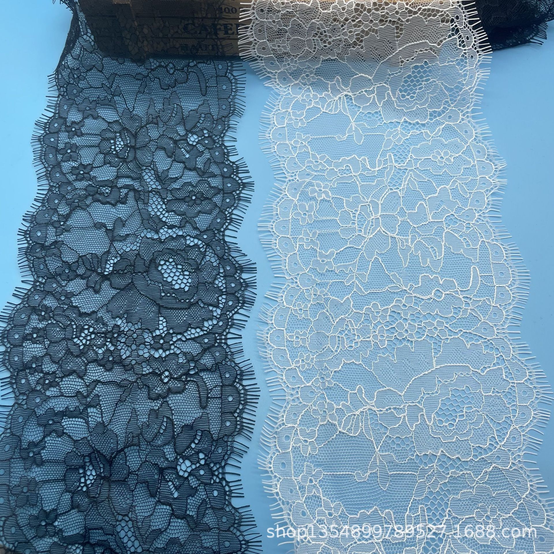 现货14cm蕾丝眼睫毛 轻薄大玫瑰花  女装童装  夏季蕾丝辅料