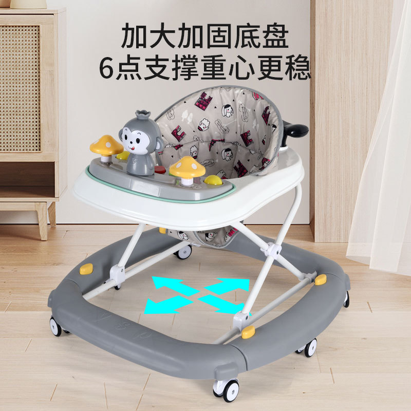 Caminante para niños iluminación de música educativa caminante para bebés un coche multiusos anti-Flip multifuncional caminante