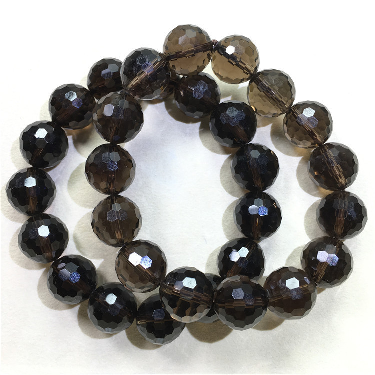Natural Tea Crystal Smoky Quartz Bead Single Circle Bracelet Supports Identification Plain Crystal Women's Jewelry Bracelet Natural