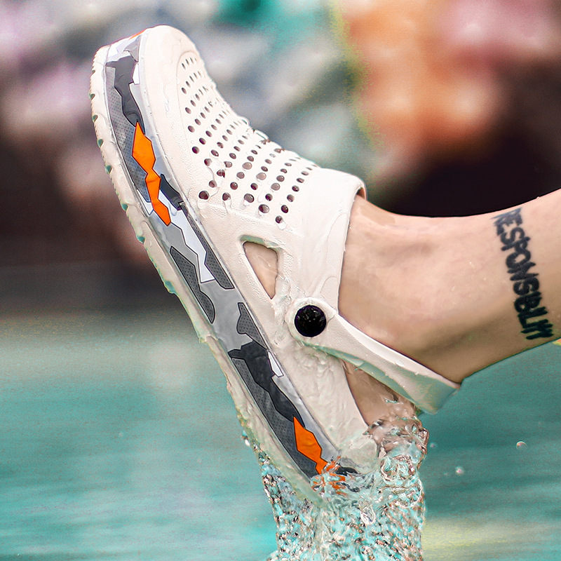 Rain Boots Men's Summer Rainy Day Waterproof Anti-Slip Summer Clogs Soft Sole Wear-Resistant Outer Water Shoes Outdoor Fishing Shoes
