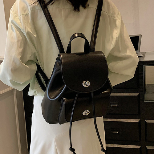 高级感小包包女2024新款时尚百搭双肩包韩系书包小众外出手提背包