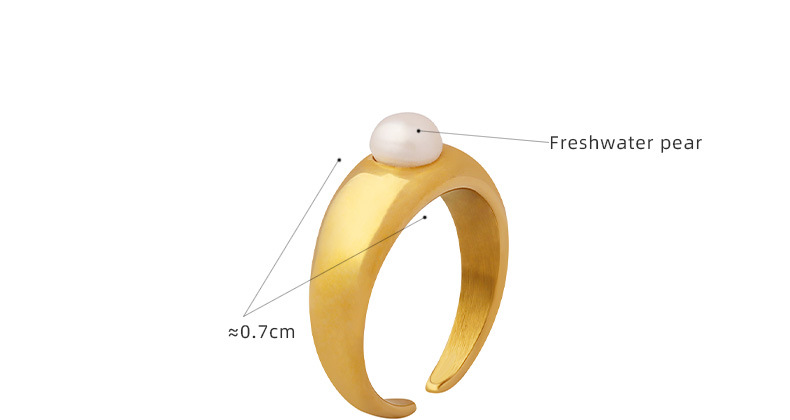 7g Weight Pearl Inlay Material Sweet C Shape Titanium Steel Plating Inlay Pearl Open Ring