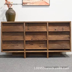 老榆木九斗柜中古凹凸面餐边柜玄关柜卧室斗柜客厅置物靠墙边柜