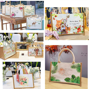 Butterfly Bone Bag DIY Materials Butterfly Bag Handmade Canvas Tote Bag Mother's Day Linen Bag Storage Handbag