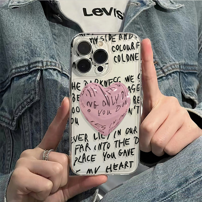 iPhone Applicable Brands Tpu Heart Shape Modern Style Phone Cases Phone Accessories