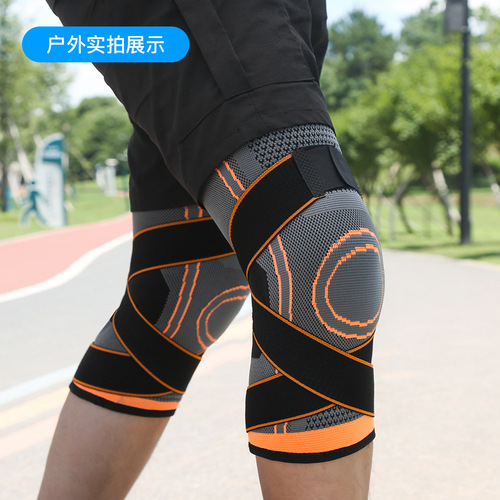 Manufacturer wholesale summer outdoor knitted sports knee pads fitness running bandage pressurized knee pads cycling protective gear