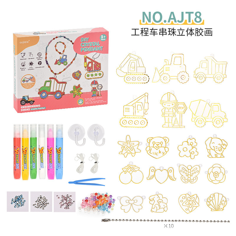 Colgante de Pintura de Gel DIY Plástico Graffiti para Niños image 15