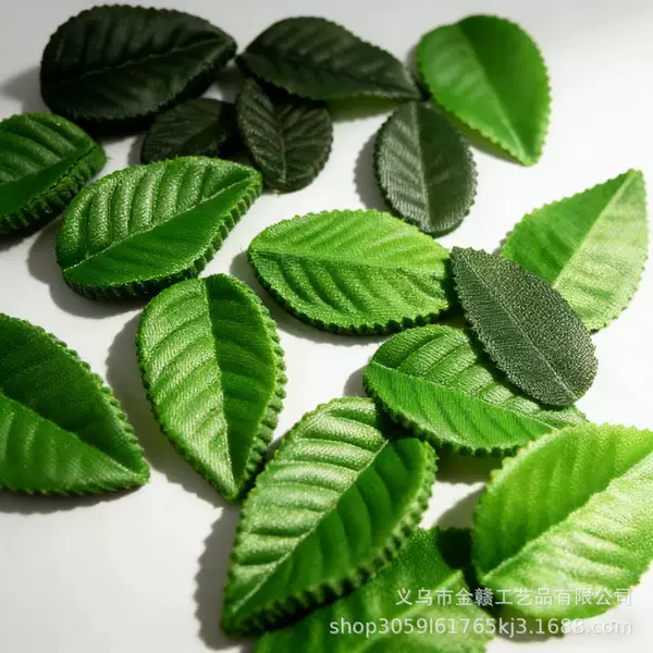 Cross-border simulation plant leaf rose decorative leaf diy handmade garland fake leaf green leaf craft decorative accessories