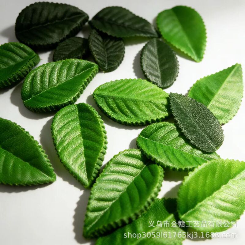 Cross-border simulation plant leaf rose decorative leaf diy handmade garland fake leaf green leaf craft decorative accessories