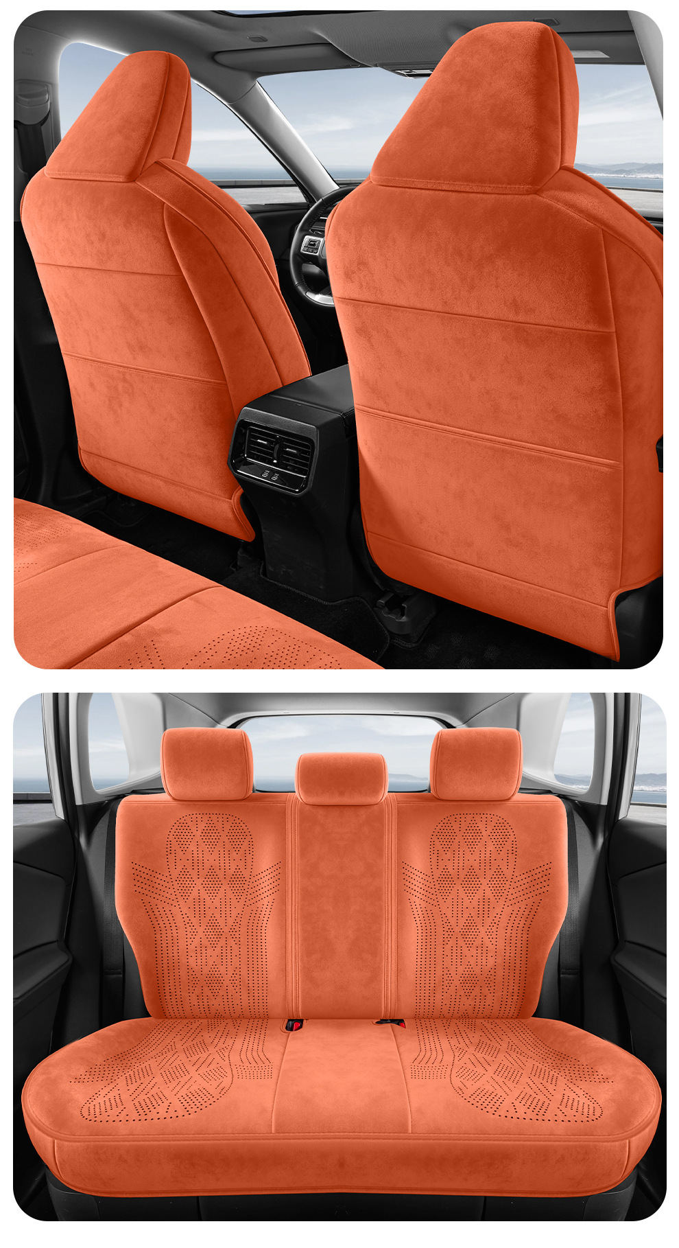 26 Models of Car Seat Covers Specifically for the Corolla Cross, Suitable for All Seasons, Fully Enclosed, Made of Perforated Suede, Breathable Seat Covers