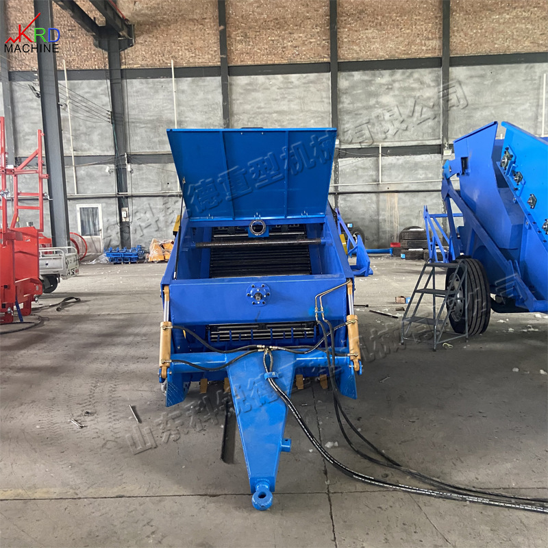 新疆石头清理机 甘肃后悬挂石头收集筐 拖拉机牵引式农田捡石头机