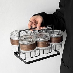 中国式レトロ竹セットグラスセット家庭用リビングルームの接客は贅沢で高級感があります。